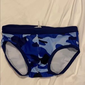 Blue Camo Swim Briefs